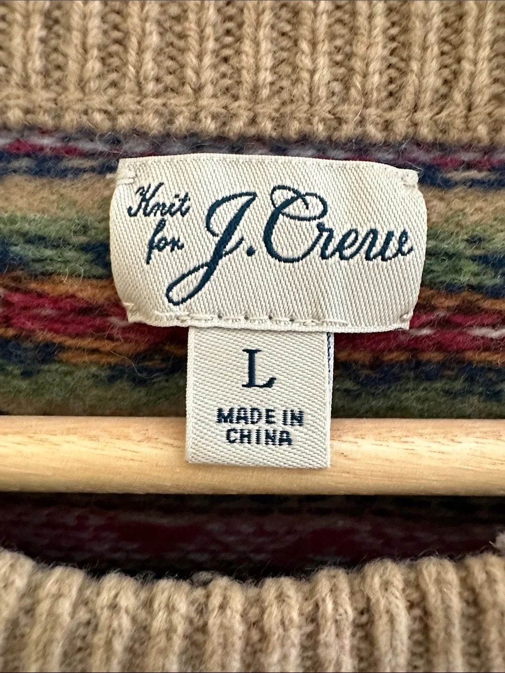 J. Crew Multicolor Fair Isle Crewneck Sweater - Beige Base